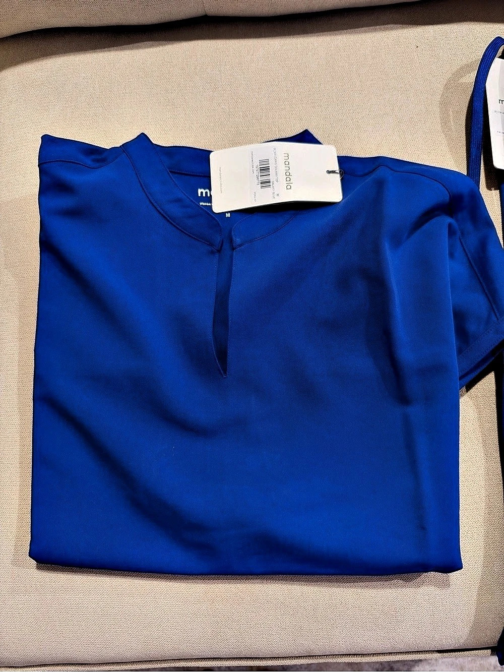 mandala Blue Tunic Top Size Medium NWT